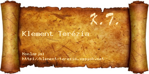 Klement Terézia névjegykártya