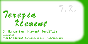 terezia klement business card